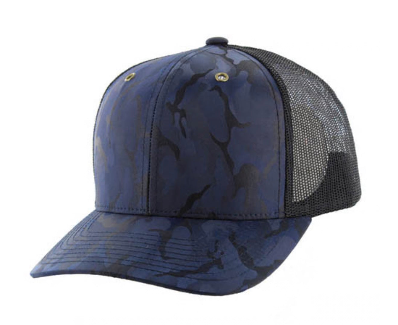 Kamel K707 100% POLYESTER CAMO 7 Panel Flat Adjustable Snapback Mesh Trucker Cap