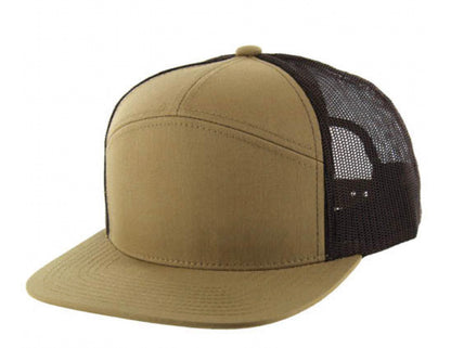KAMEL 707 7 PANEL Hydro Performance Flat Adjustable Snapback Trucker Cap