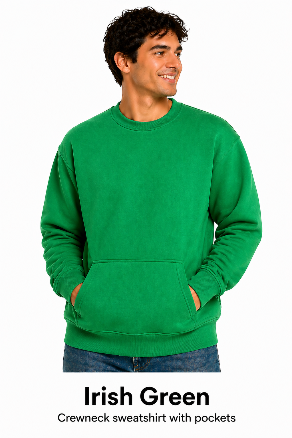 Cotton Crewneck Sweatshirts With Pockets