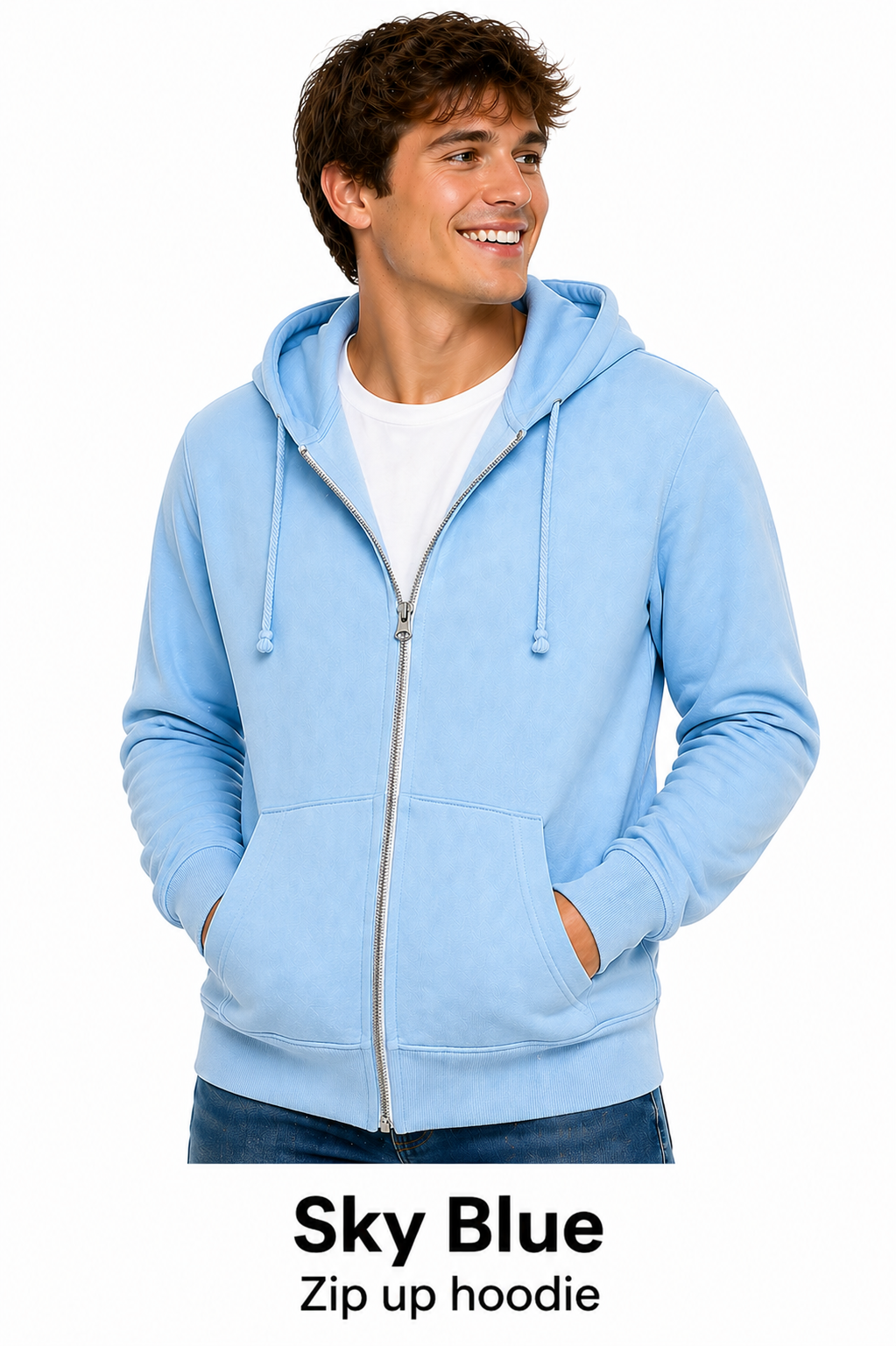 Unisex Cotton Zip Up Hoodie