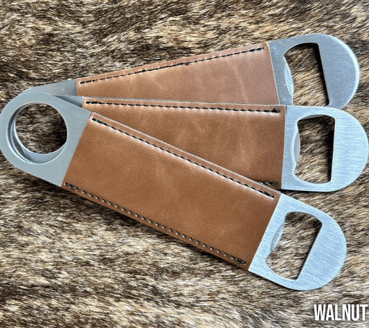 Leatherette Wrapped Bottle Openers