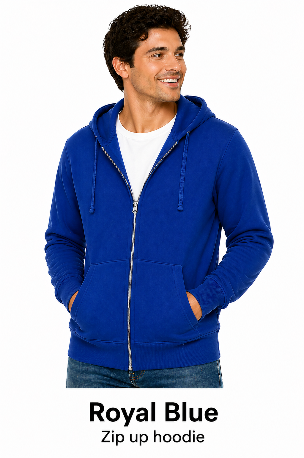 Unisex Cotton Zip Up Hoodie