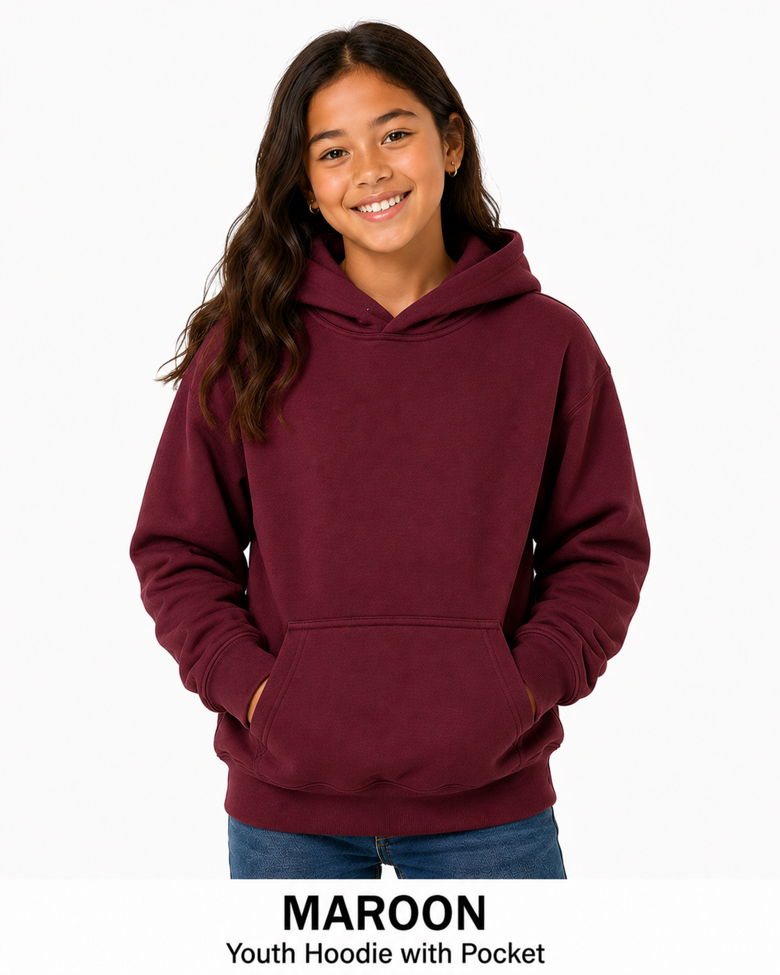 Youth Cotton Hoodie Unisex Sweatshirts