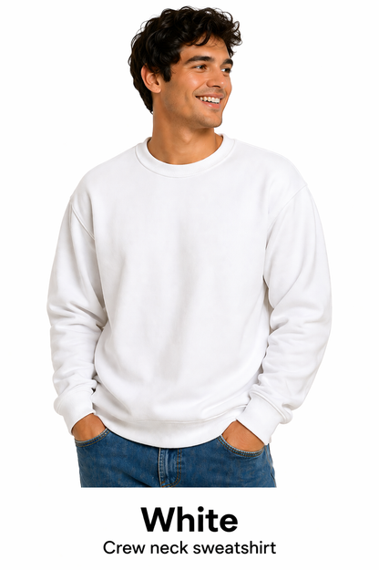 Cotton Crew Neck Unisex Sweatshirt