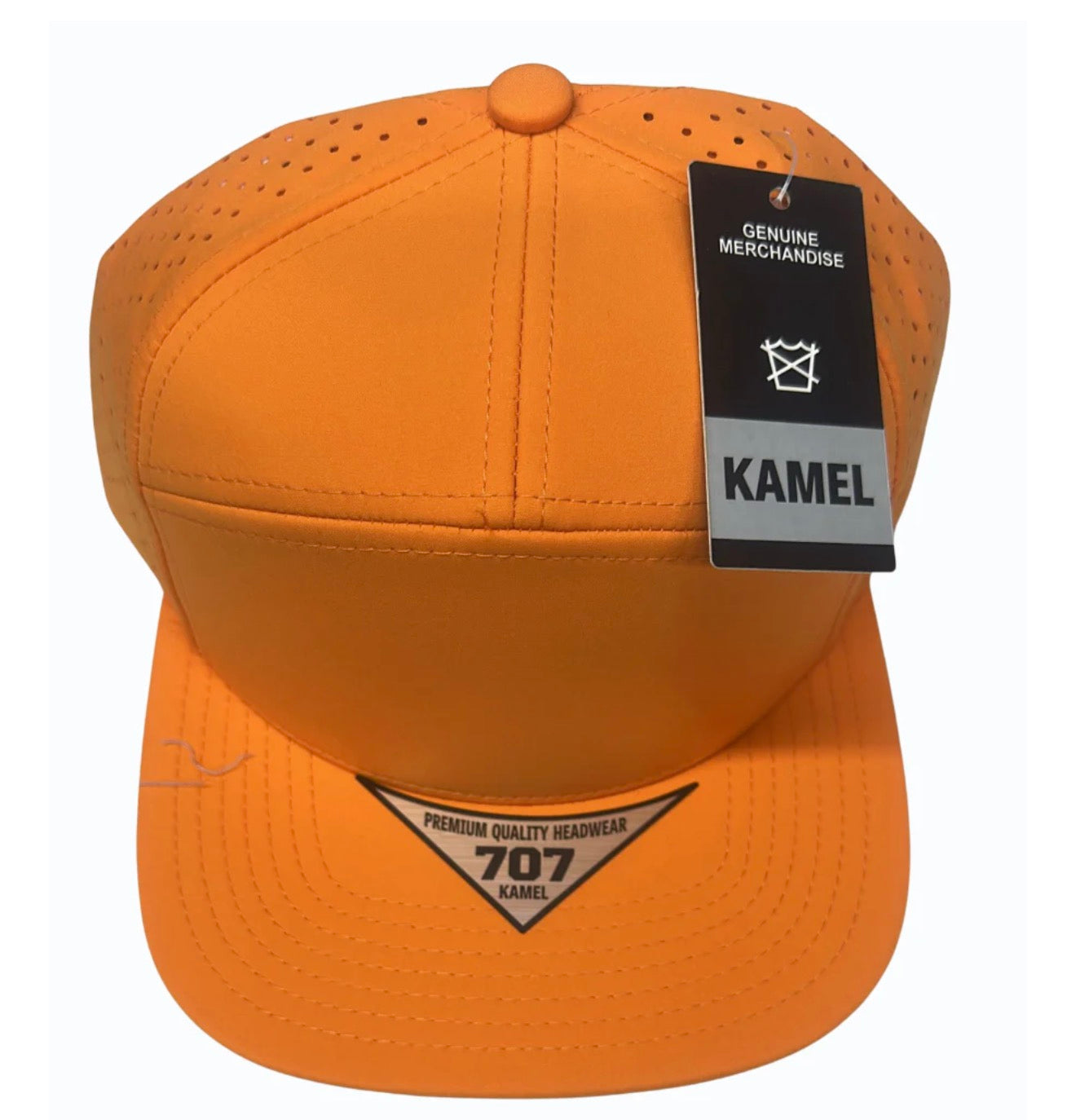 KAMEL 707 7 PANEL Hydro Performance Flat Adjustable Snapback Trucker Cap