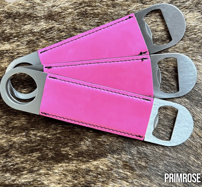 Leatherette Wrapped Bottle Openers