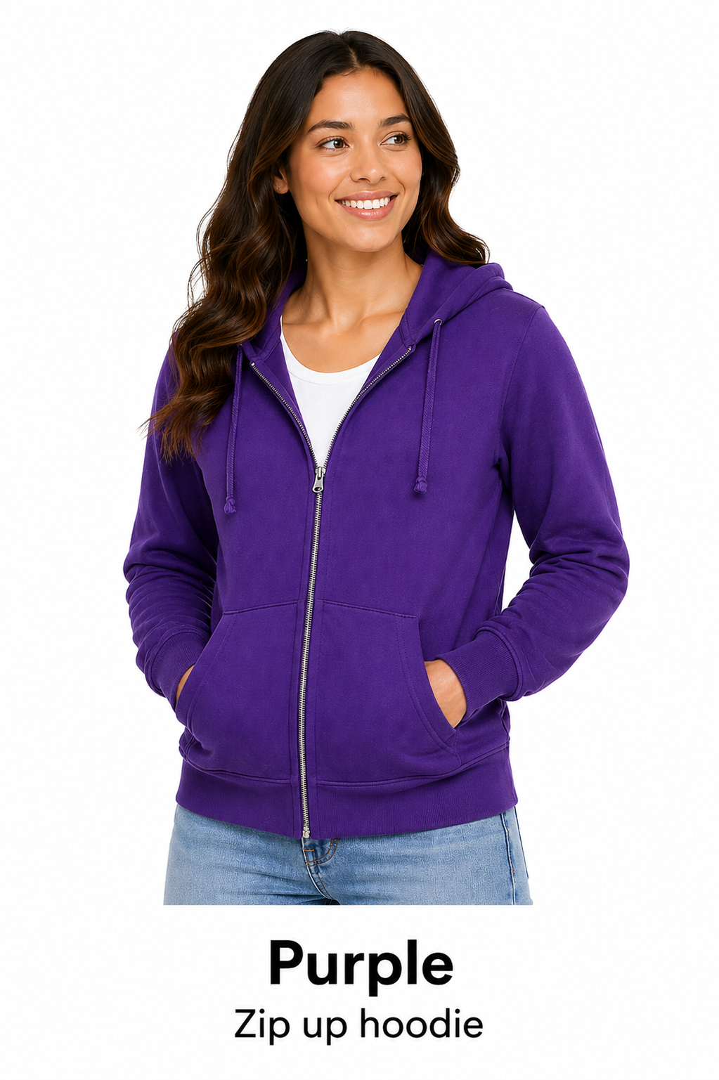 Unisex Cotton Zip Up Hoodie