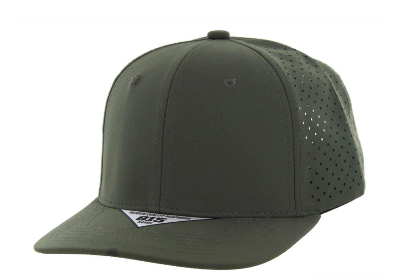 Dallas 815 Hydro 6 Panel Performance Laser Perforated Snapback Trucker Cap