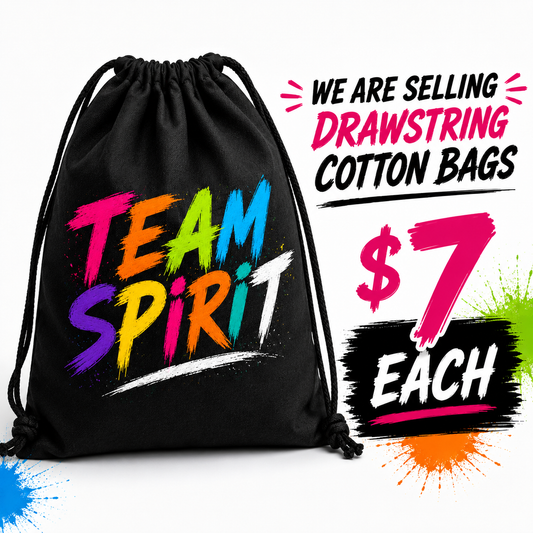 Team Spirit Drawstring Cotton Bag