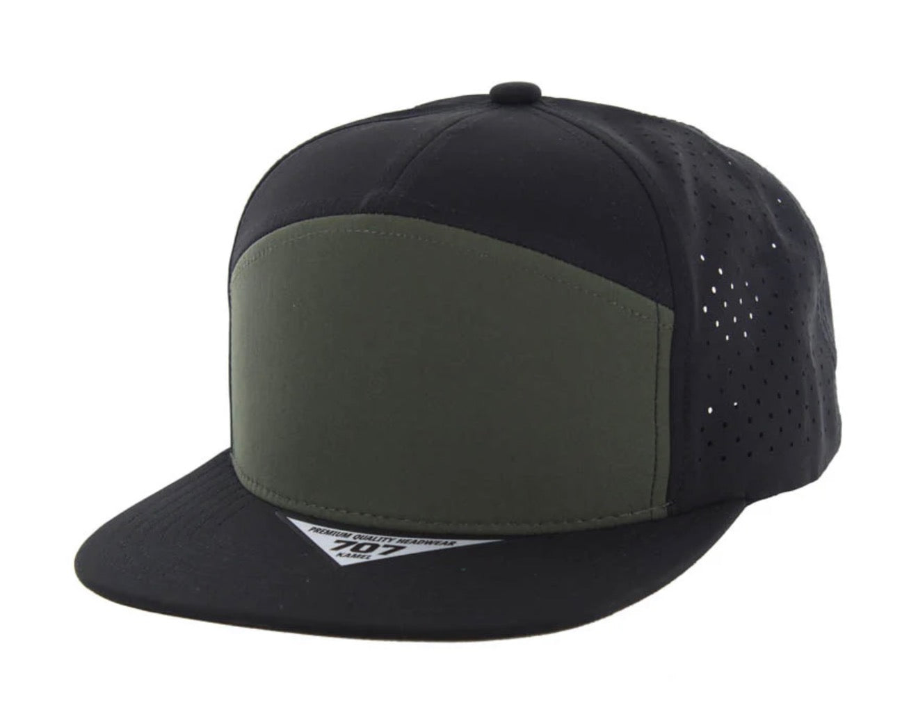 KAMEL 707 7 PANEL Hydro Performance Flat Adjustable Snapback Trucker Cap