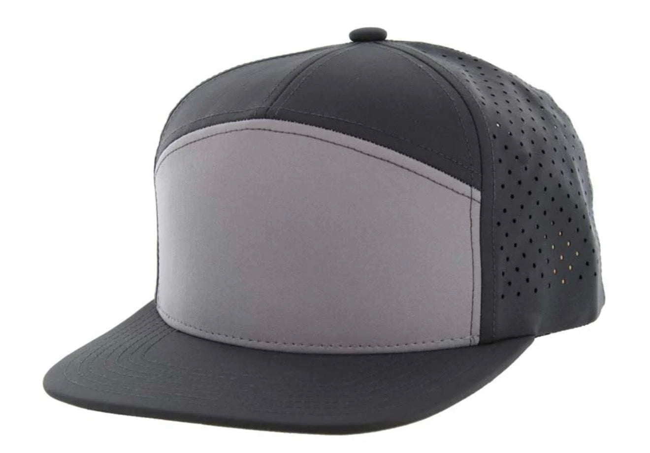 KAMEL 707 7 PANEL Hydro Performance Flat Adjustable Snapback Trucker Cap
