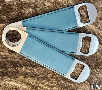 Leatherette Wrapped Bottle Openers