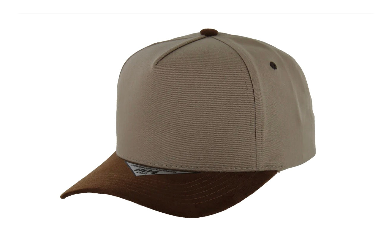 Kamel 804 5 Panel Suede Visor HIGH CROWN SLIGHT CURVE