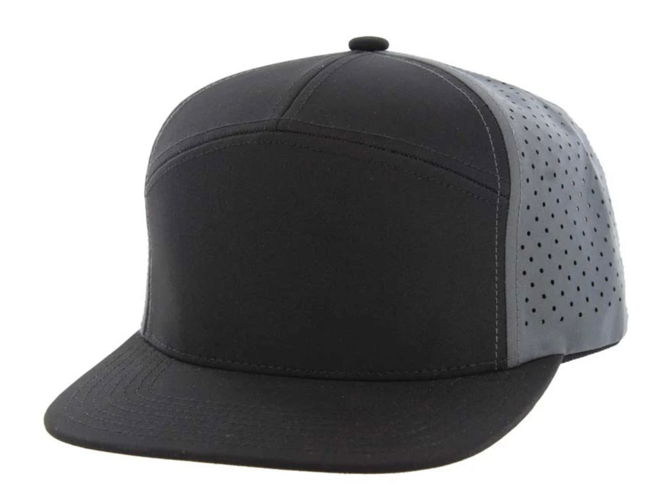 KAMEL 707 7 PANEL Hydro Performance Flat Adjustable Snapback Trucker Cap