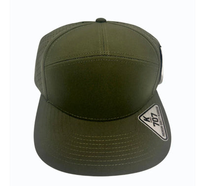 KAMEL 707 7 PANEL Hydro Performance Flat Adjustable Snapback Trucker Cap