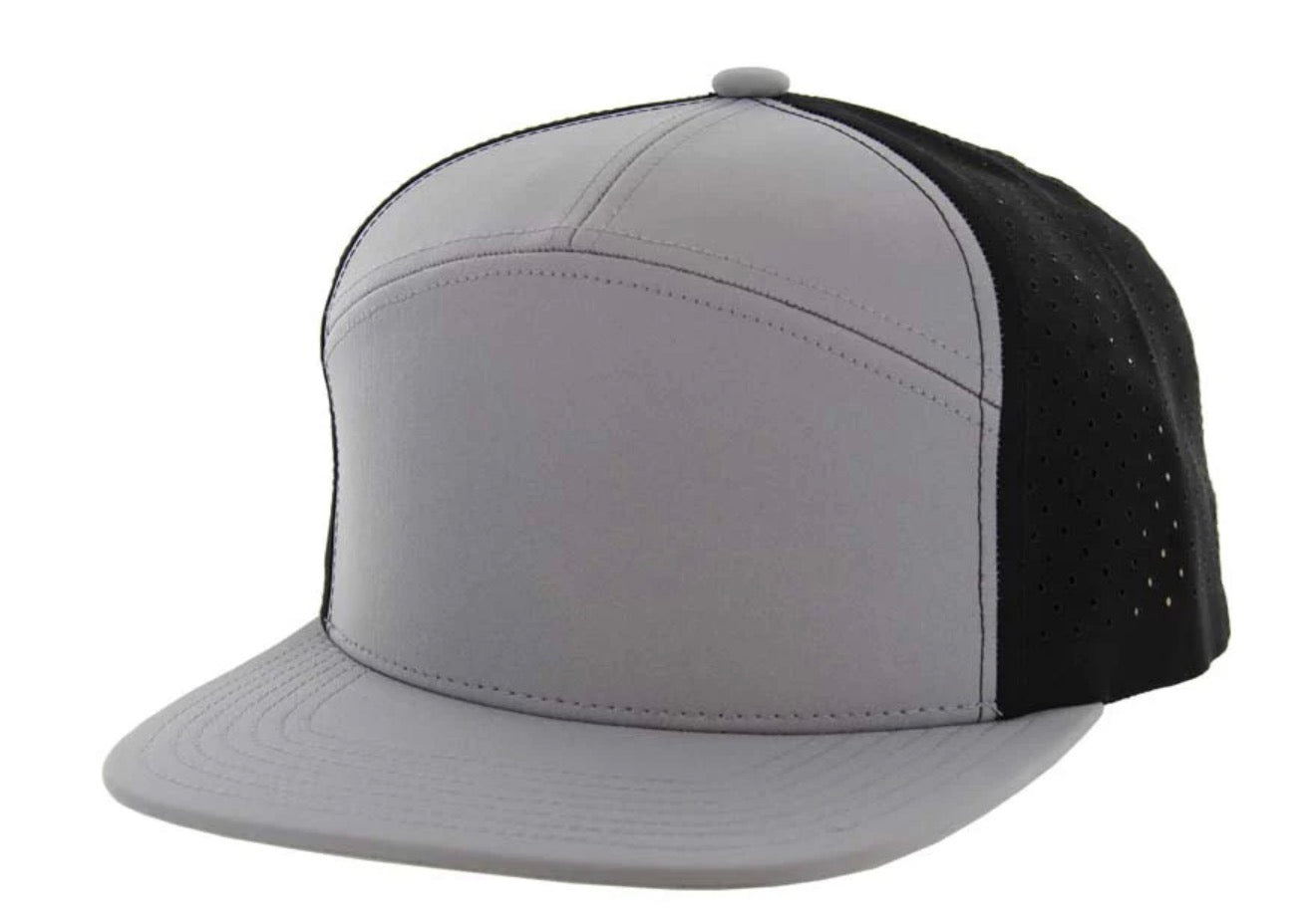 KAMEL 707 7 PANEL Hydro Performance Flat Adjustable Snapback Trucker Cap