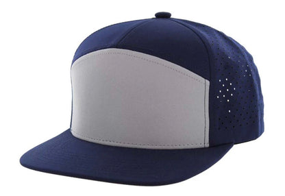 KAMEL 707 7 PANEL Hydro Performance Flat Adjustable Snapback Trucker Cap