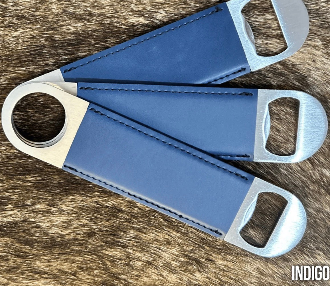 Leatherette Wrapped Bottle Openers