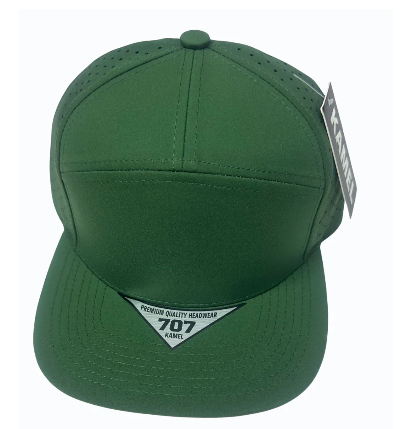 KAMEL 707 7 PANEL Hydro Performance Flat Adjustable Snapback Trucker Cap
