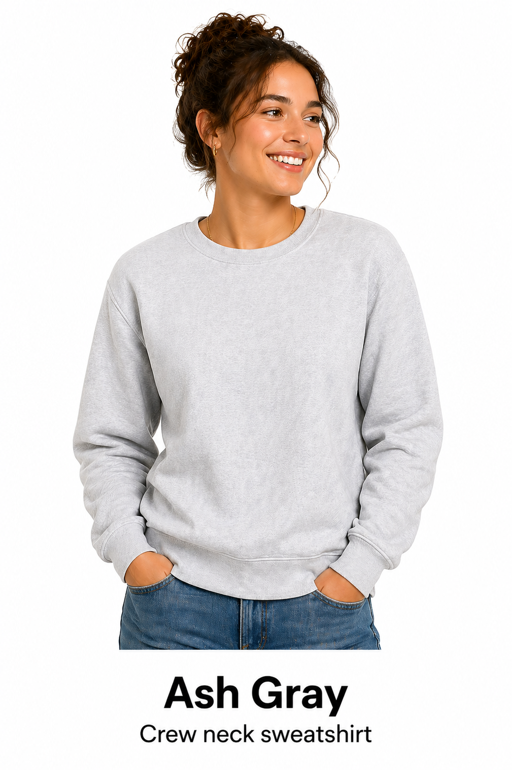 Cotton Crew Neck Unisex Sweatshirt