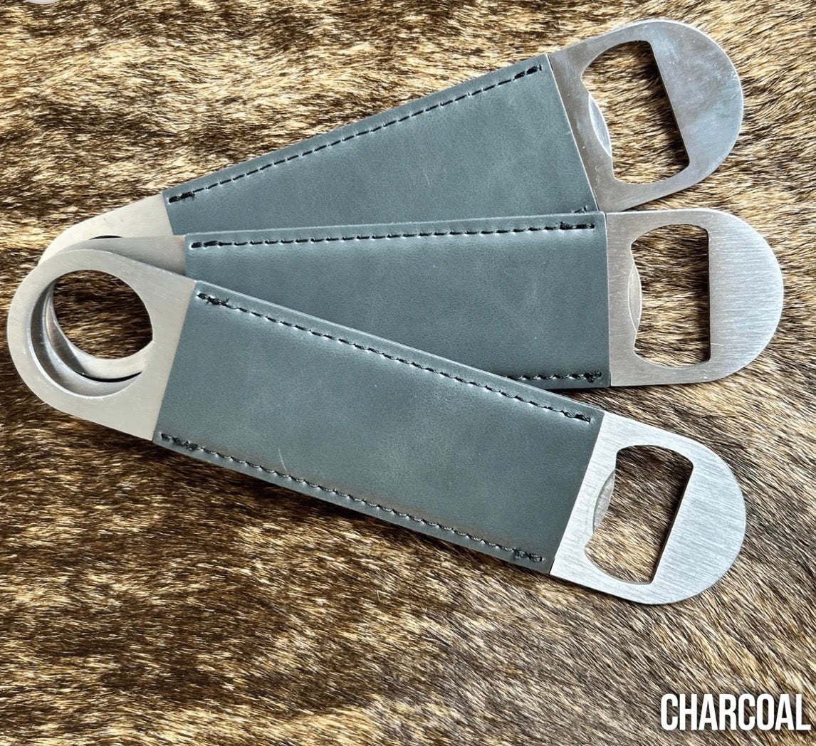 Leatherette Wrapped Bottle Openers