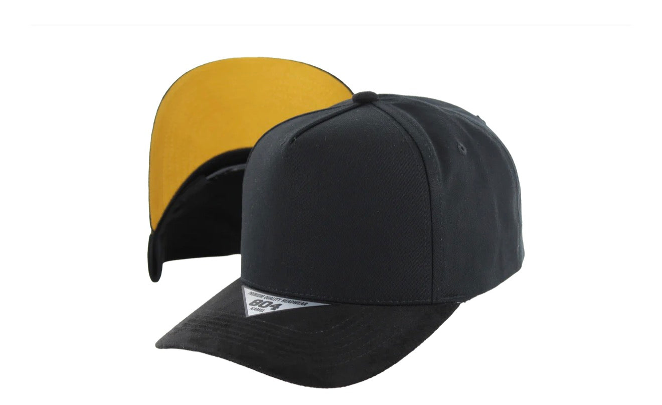Kamel 804 5 Panel Suede Visor HIGH CROWN SLIGHT CURVE