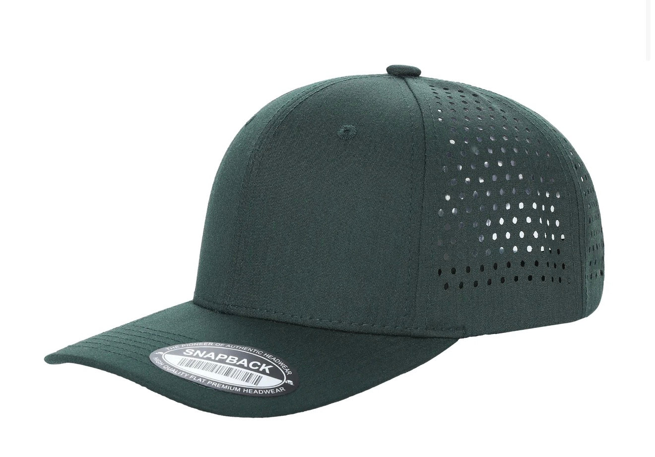 Dallas 815 Hydro 6 Panel Performance Laser Perforated Snapback Trucker Cap