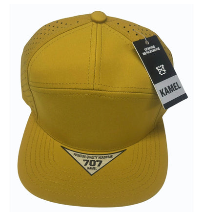 KAMEL 707 7 PANEL Hydro Performance Flat Adjustable Snapback Trucker Cap