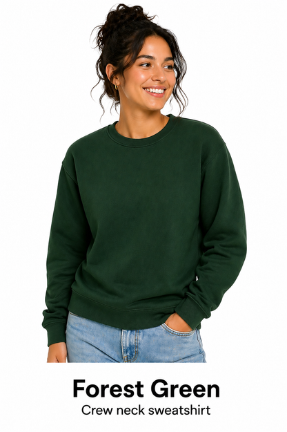 Cotton Crew Neck Unisex Sweatshirt