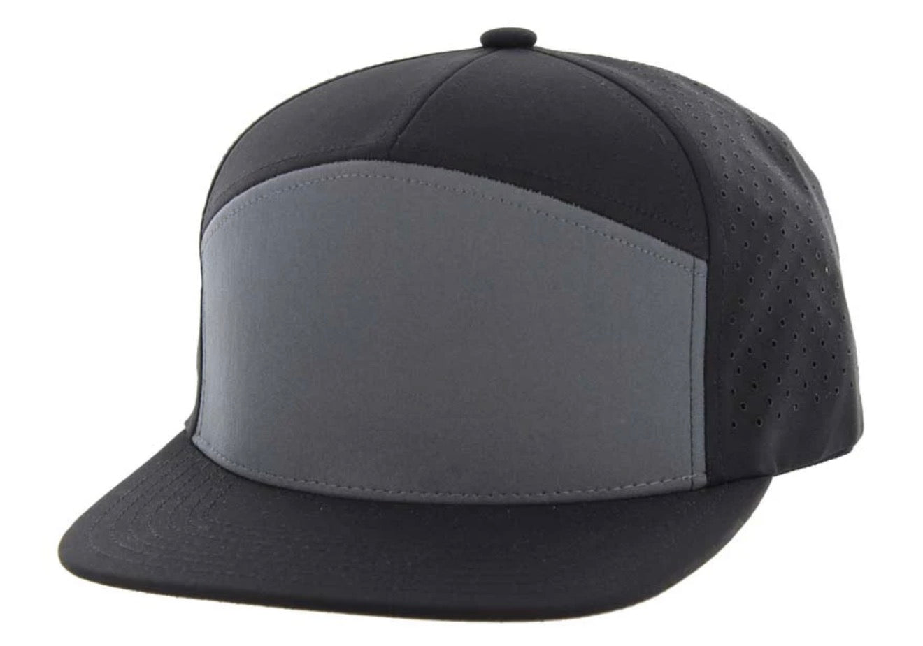 KAMEL 707 7 PANEL Hydro Performance Flat Adjustable Snapback Trucker Cap
