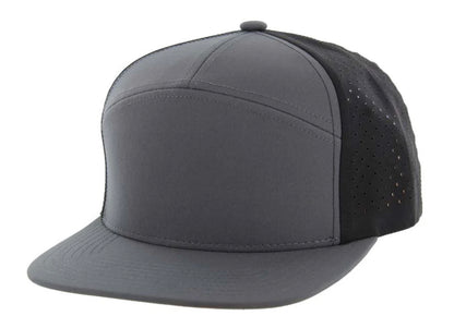 KAMEL 707 7 PANEL Hydro Performance Flat Adjustable Snapback Trucker Cap