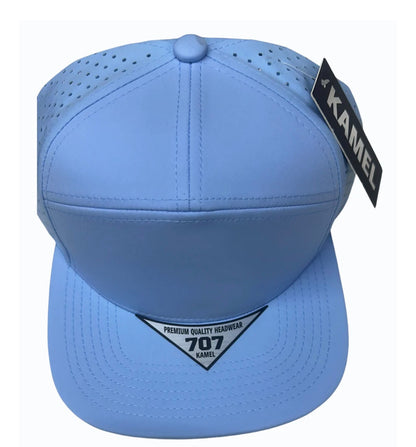 KAMEL 707 7 PANEL Hydro Performance Flat Adjustable Snapback Trucker Cap