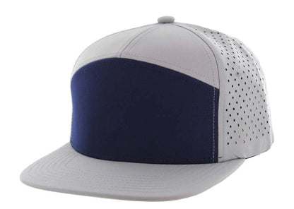 KAMEL 707 7 PANEL Hydro Performance Flat Adjustable Snapback Trucker Cap