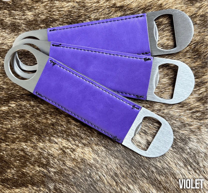 Leatherette Wrapped Bottle Openers