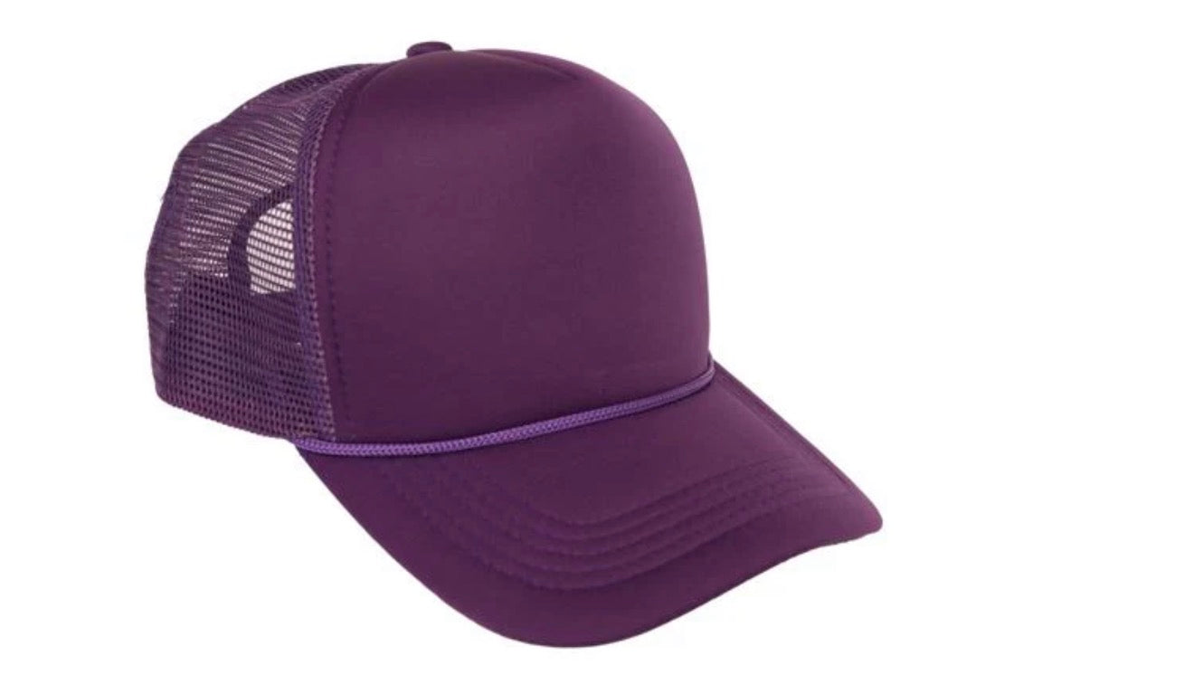 Polyester Foam Front 5-Panel Mesh Back Trucker Hats