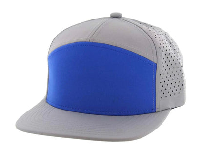 KAMEL 707 7 PANEL Hydro Performance Flat Adjustable Snapback Trucker Cap