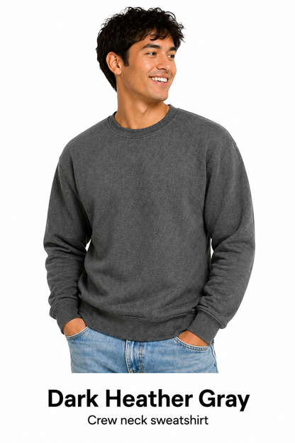 Cotton Crew Neck Unisex Sweatshirt