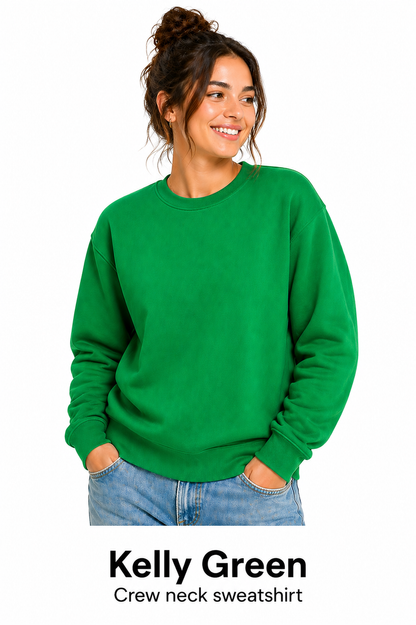 Cotton Crew Neck Unisex Sweatshirt