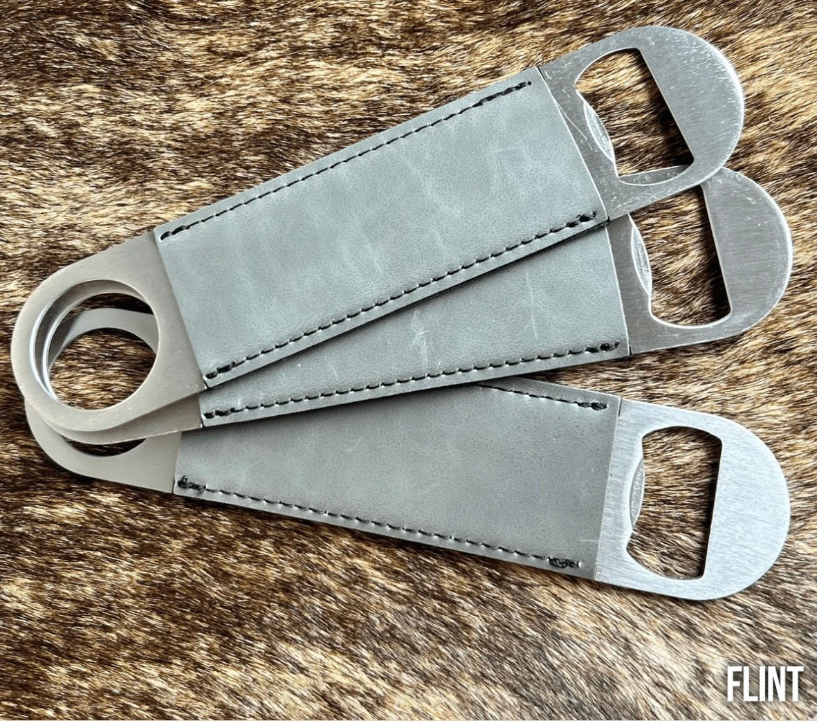 Leatherette Wrapped Bottle Openers