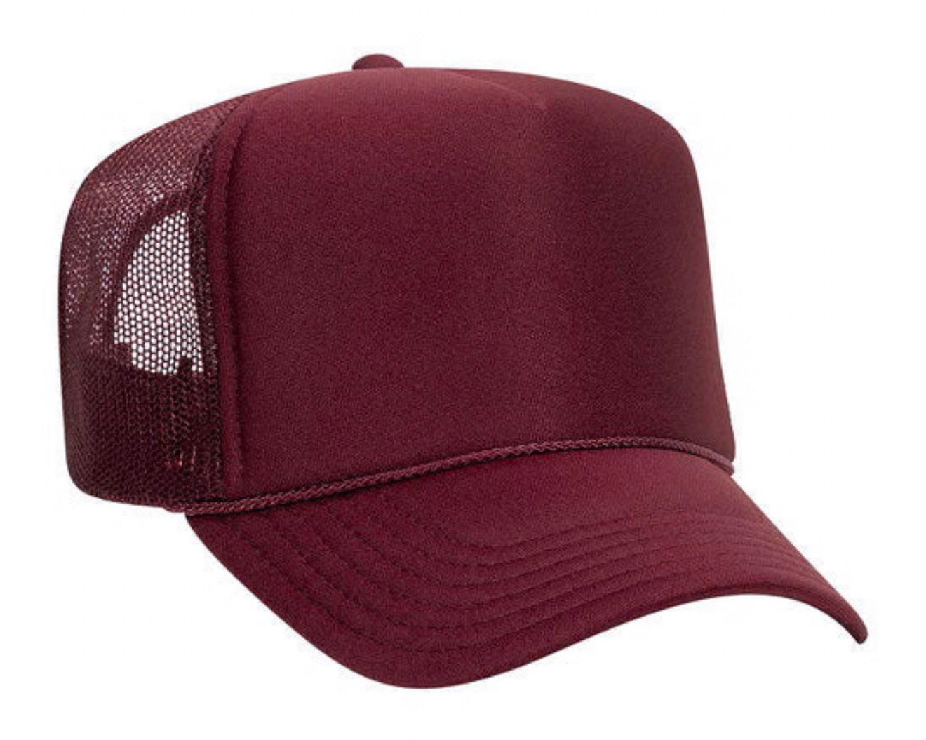 Polyester Foam Front 5-Panel Mesh Back Trucker Hats