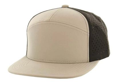 KAMEL 707 7 PANEL Hydro Performance Flat Adjustable Snapback Trucker Cap