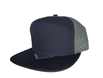 KAMEL 707 7 PANEL Hydro Performance Flat Adjustable Snapback Trucker Cap