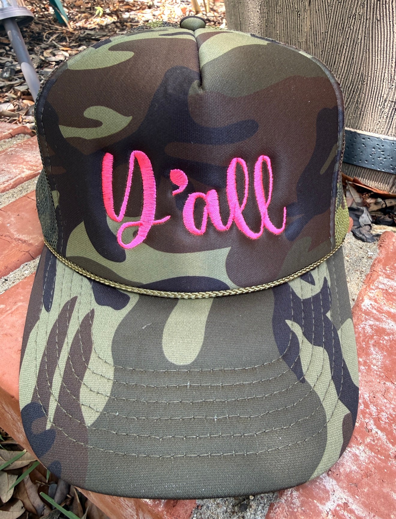 Y’all Camo Snap Back Hat