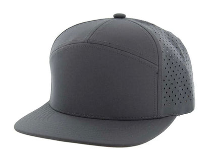 KAMEL 707 7 PANEL Hydro Performance Flat Adjustable Snapback Trucker Cap