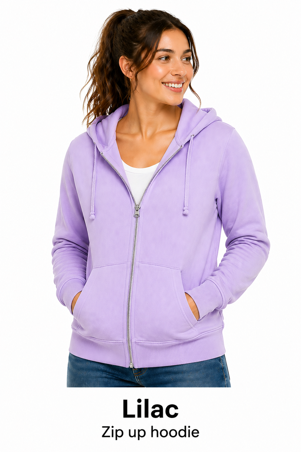 Unisex Cotton Zip Up Hoodie