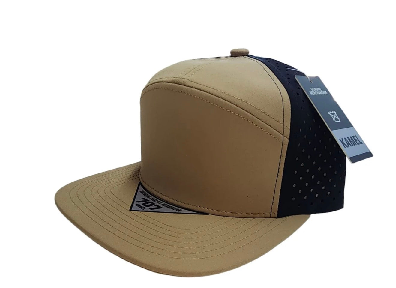 KAMEL 707 7 PANEL Hydro Performance Flat Adjustable Snapback Trucker Cap