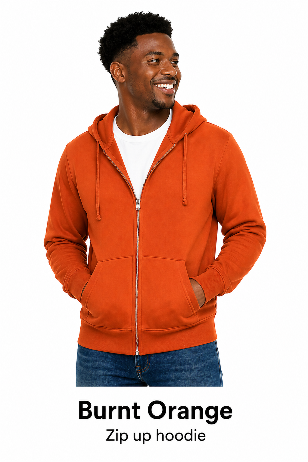 Unisex Cotton Zip Up Hoodie