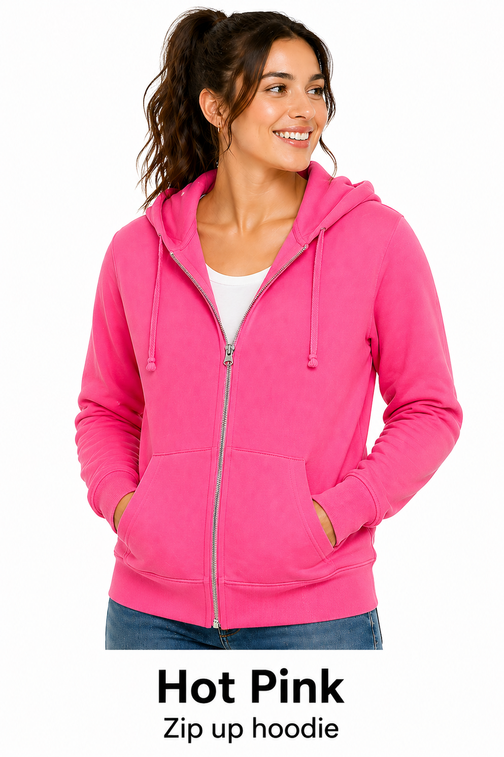 Unisex Cotton Zip Up Hoodie