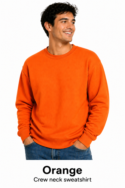 Cotton Crew Neck Unisex Sweatshirt