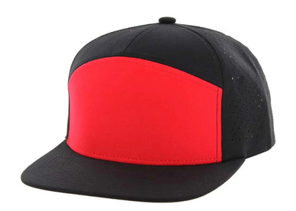 KAMEL 707 7 PANEL Hydro Performance Flat Adjustable Snapback Trucker Cap